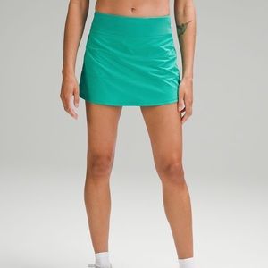 Lululemon Maldives Green Pace Rival Mid-Rise Skirt (Long)